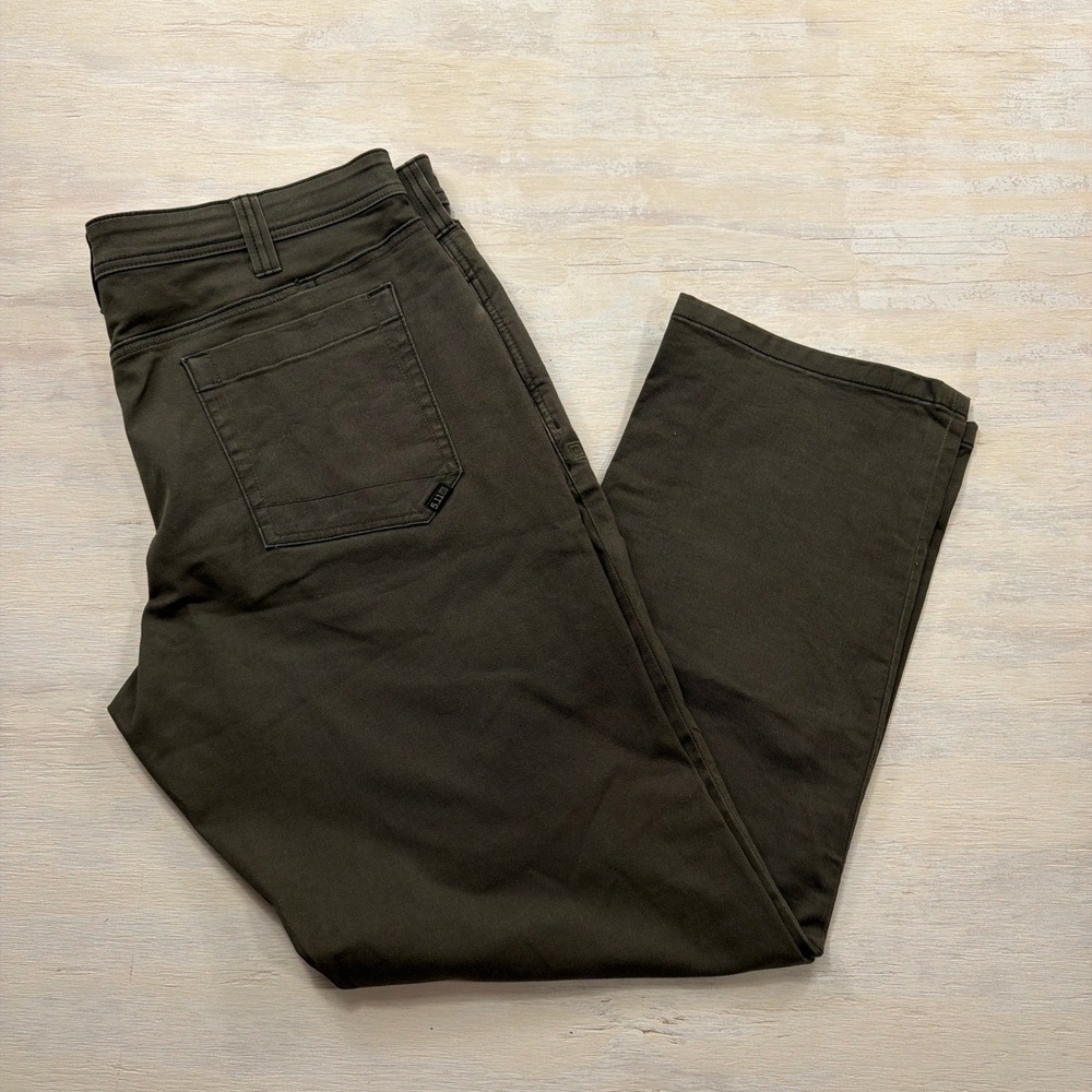 5.11 Tactical Pants Defender-Flex Straight 40x32 Stretch Canvas Green Mens